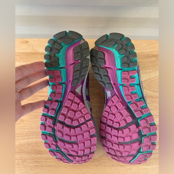 Brooks GTS 17 Running Shoes Gray/Blue/Purple Womens 10 - Picture 7 of 9